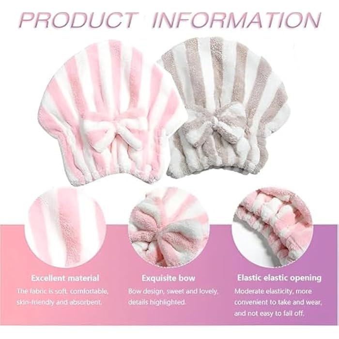 Hair Wrap - Ultra-Light Microfiber Towel That Secures Comfortably on Head, Suitable for All Hair Types, Promotes Faster Drying While Protecting Hair Ends from Breakage - Image 3